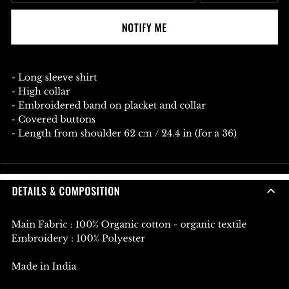 NWT - Sezane Striped Button Down Shirt with Lace Trim - Picture 10 of 10